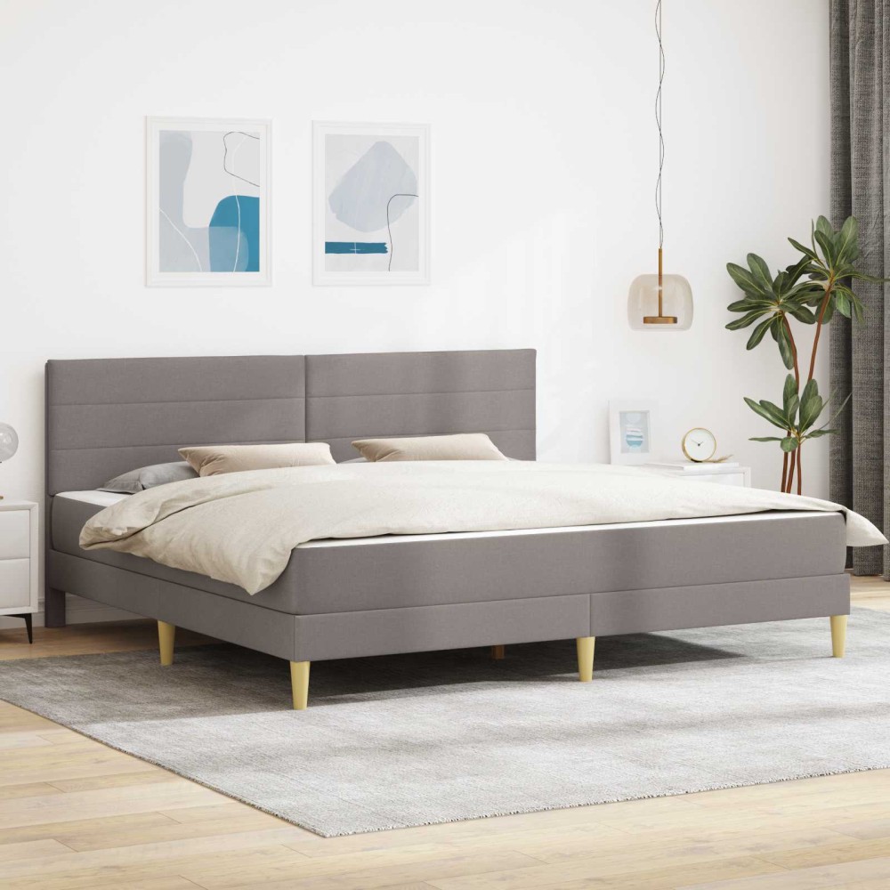 vidaXL Σκελετός Κρεβατιού Taupe 180x200cm Πολυεστέρας