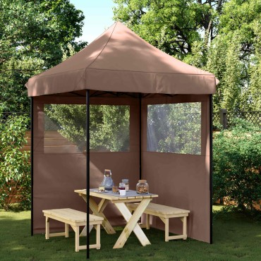 vidaXL Σκηνή Πάρτυ Καφέ 200 x 200 x 306 εκ. Ύφασμα Όξφορντ
