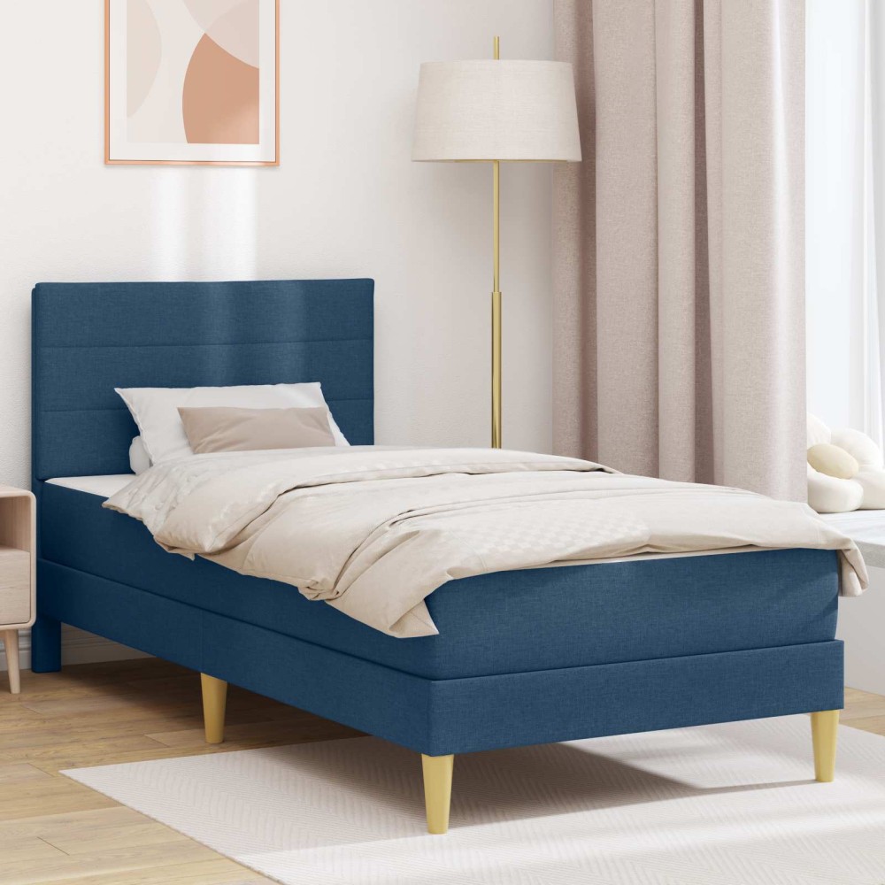 vidaXL Σκελετός Κρεβατιού Μπλε 100x200cm Πολυεστέρας