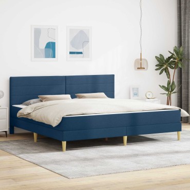 vidaXL Σκελετός Κρεβατιού Μπλε 200x200cm Πολυεστέρας