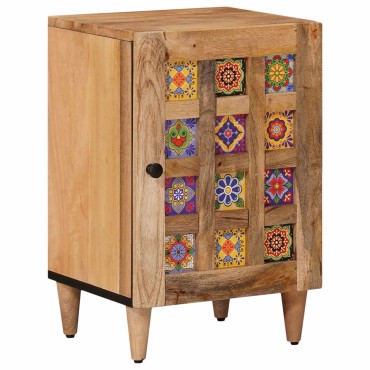 vidaXL Ντουλάπι Μπάνιου Φυσικό 38x33x58cm Στερεό ξύλο μάνγκο