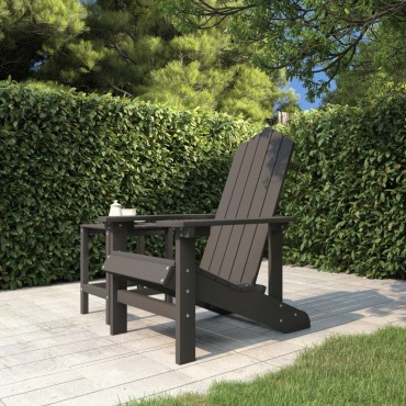 vidaXL Καρέκλα Κήπου Adirondack Ανθρακί από HDPE 73x83x92cm 1 τεμ.
