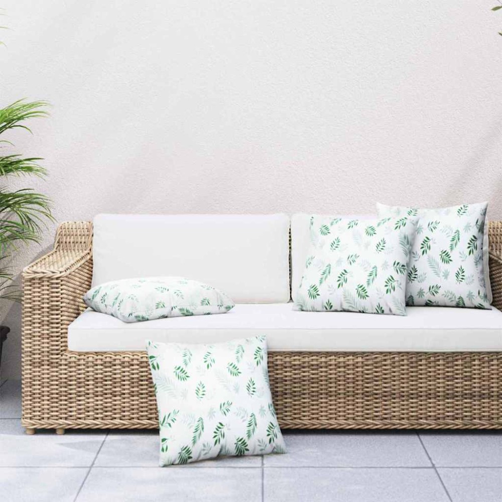 vidaXL Διασκορπισμένα Μαξιλάρια 4 pcs Ύφασμα Πολυεστέρα Σχέδιο Φύλλου 50x50cm vidaXL Διασκορπισμένα Μαξιλάρια 4 pcs Ύφασμα Πολυεστέρα Σχέδιο Φύλλου 50x50cm