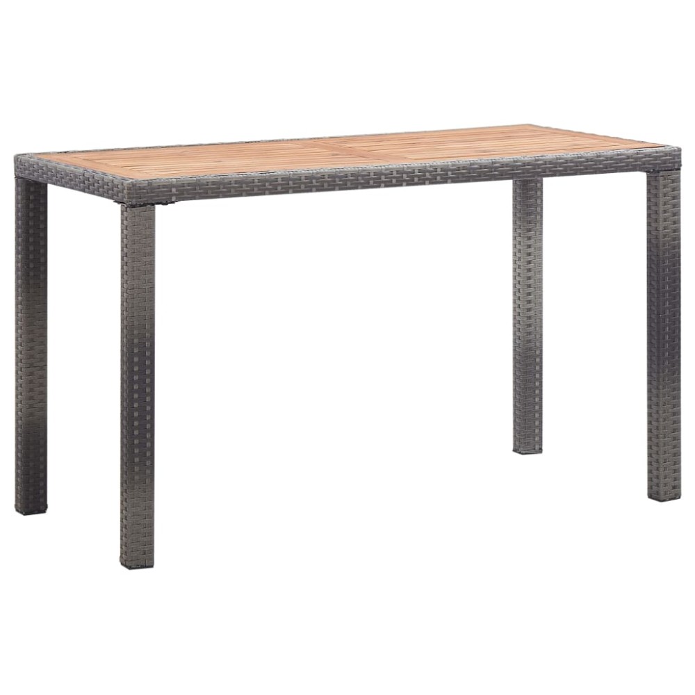 vidaXL Τραπέζι Κήπου Ανθρακί/Καφέ 123x60x74cm από Μασίφ Ξύλο Ακακίας 1 τεμ. vidaXL Τραπέζι Κήπου Ανθρακί/Καφέ 123x60x74cm από Μασίφ Ξύλο Ακακίας 1 τεμ.