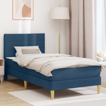 vidaXL Σκελετός Κρεβατιού Μπλε 90x190cm Πολυεστέρας