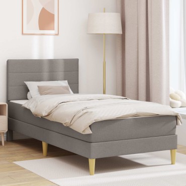 vidaXL Σκελετός Κρεβατιού Taupe 90x190cm Πολυεστέρας