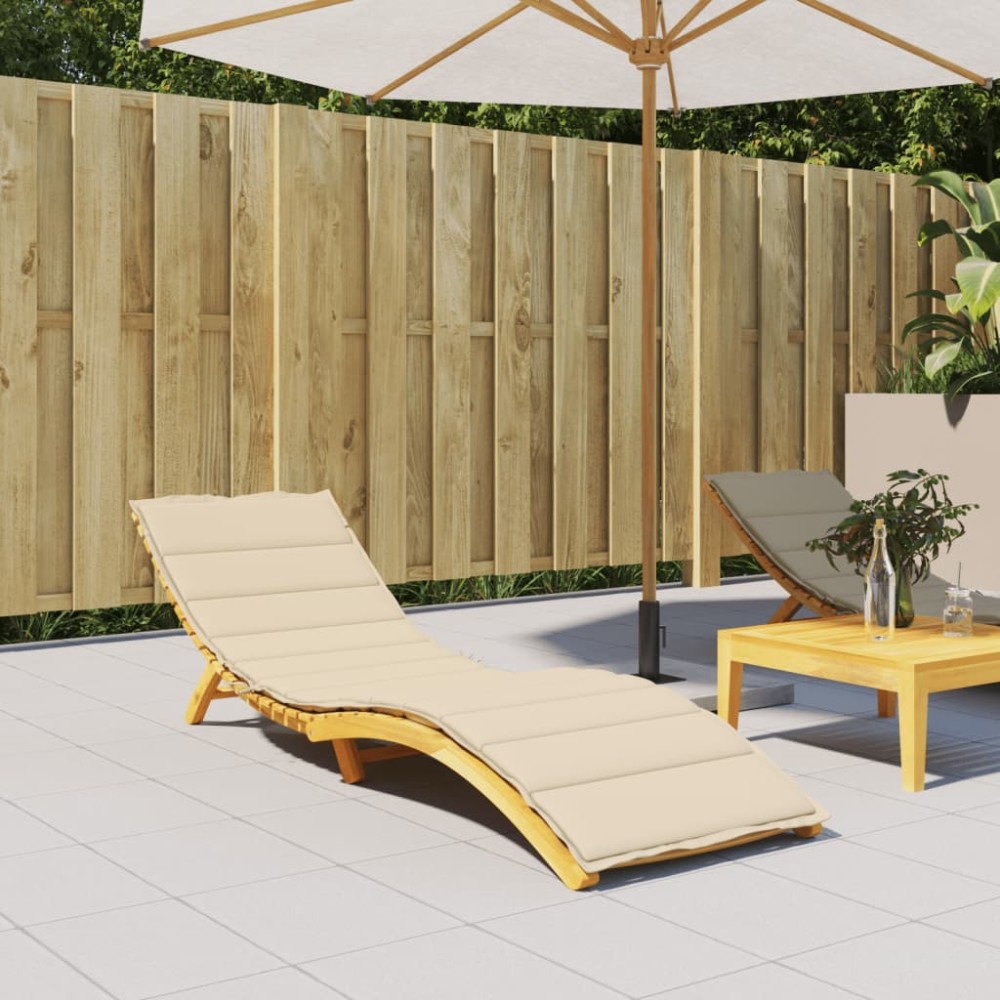vidaXL Μαξιλάρι Ξαπλώστρας Μπεζ 200x60x3cm από Ύφασμα Oxford