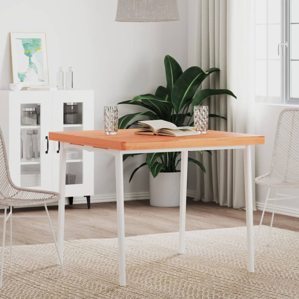 vidaXL Επιφάνεια Τραπεζιού Τετράγωνη 80x80x4cm Μασίφ Ξύλο Οξιάς 1 τεμ.