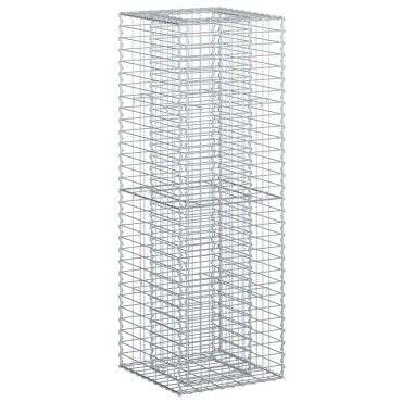 vidaXL Ανασηκωμένο κρεβάτι gabion Ασημί 50x50x150cm