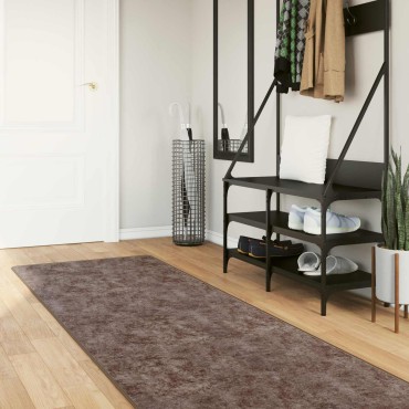 vidaXL Χαλί Runner MARSA Γκρι 80x250cm Πολυέστερ και PVC