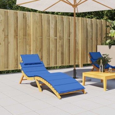 vidaXL Μαξιλάρι Ξαπλώστρας Μπλε Ρουά 186x58x4cm από Ύφασμα Oxford