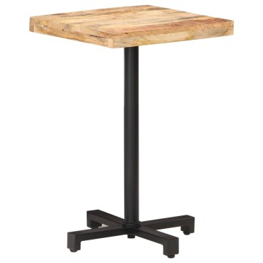 vidaXL Τραπέζι Bistro Τετράγωνο 50x50x75cm Ακατέργαστο Ξύλο Μάνγκο 1 τεμ.