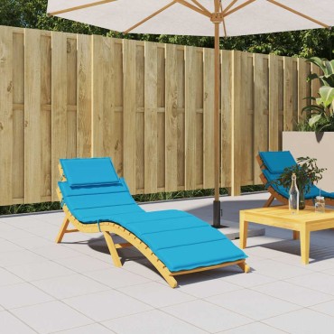 vidaXL Μαξιλάρι Ξαπλώστρας Μπλε Ρουά 186x58x4cm από Ύφασμα Oxford