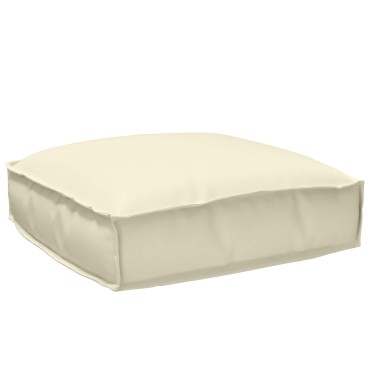 vidaXL Μαξιλάρι Κρεμ 50x50x12cm Ύφασμα Όξφορντ