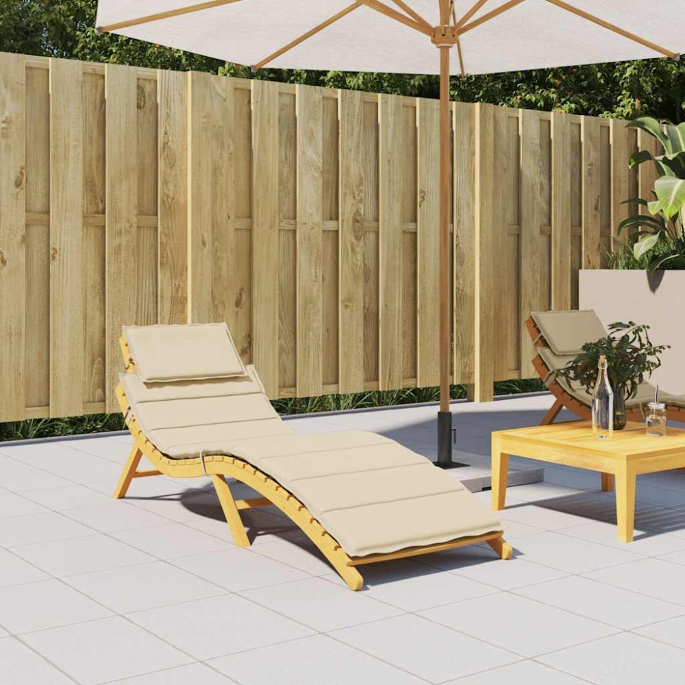 vidaXL Μαξιλάρι Ξαπλώστρας Μπεζ 186x58x4cm από Ύφασμα Oxford
