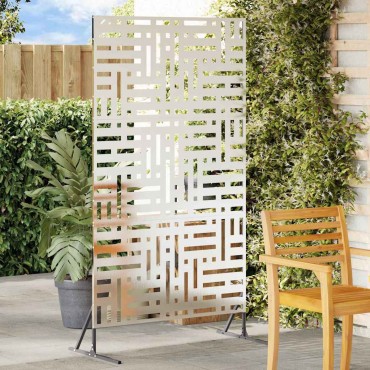 vidaXL Οθόνη Ιδιωτικότητας 100x50x180cm Ανοξείδωτο Ατσάλι Ασημί