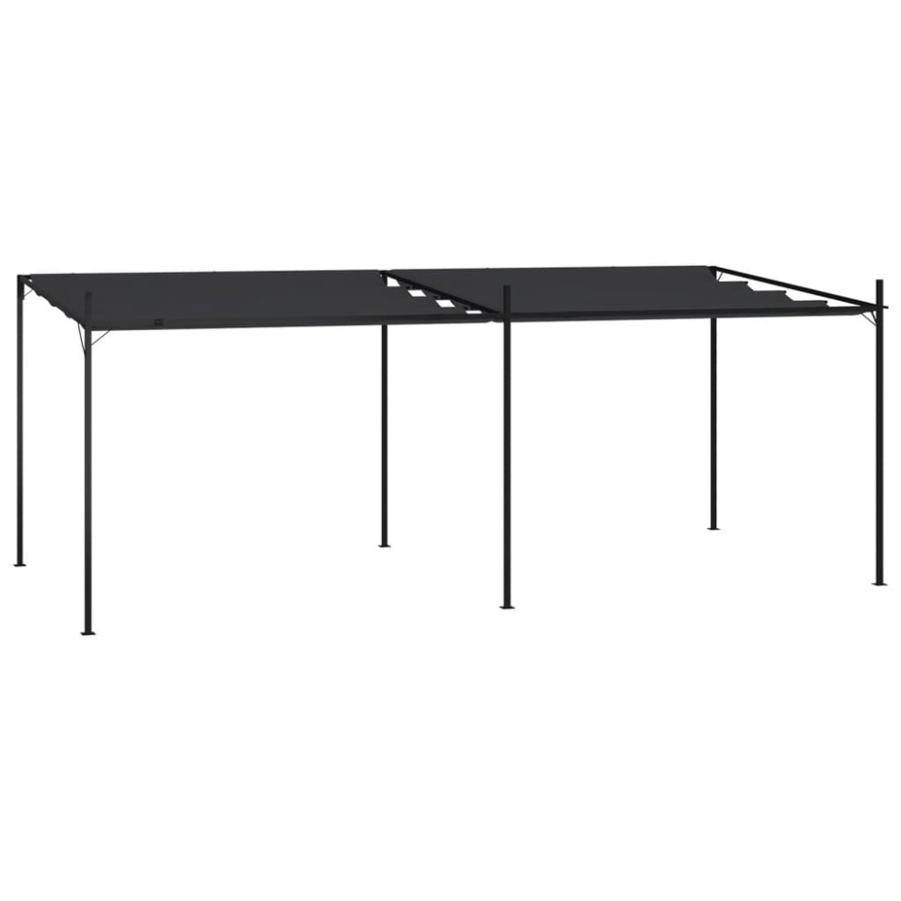 vidaXL Κιόσκι με Πτυσσόμενη Οροφή Ανθρακί 600 x 300 x 233 εκ.