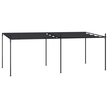 vidaXL Κιόσκι με Πτυσσόμενη Οροφή Ανθρακί 600 x 300 x 233 εκ.