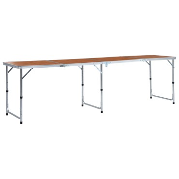 vidaXL Τραπέζι Κάμπινγκ Πτυσσόμενο 240 x 60 εκ. Αλουμινίου