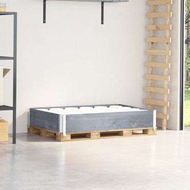 vidaXL Κολάρα Παλέτας Γκρι 120x80 εκ. από Μασίφ Ξύλο Πεύκου
