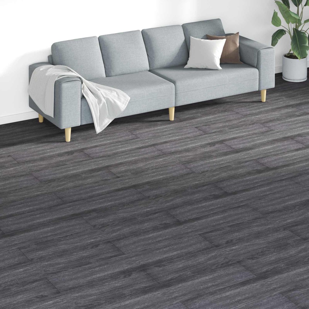 vidaXL Πλάκες Δαπέδου Μαύρο και Λευκό 5,26 τ.μ. 18 τμχ. PVC