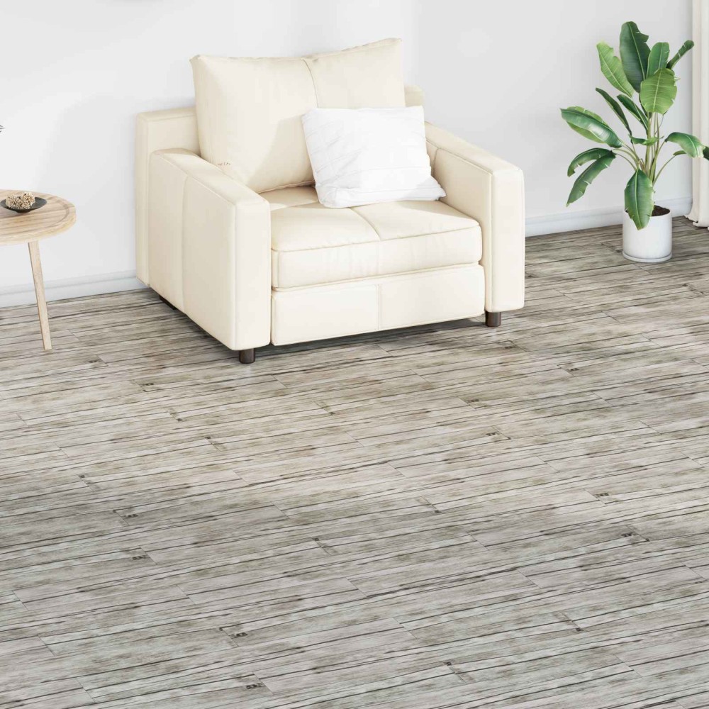 vidaXL Πλάκες Δαπέδου Λευκασμένη Δρυς 5,02 m² 36 τμχ. PVC