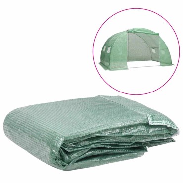 vidaXL Κάλυμμα Θερμοκηπίου Ανταλλακτικό Πράσινο (8 μ²) 400x200x200εκ
