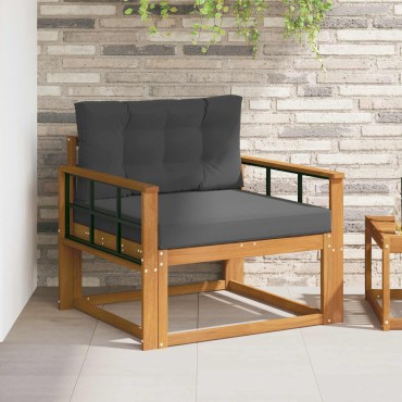 vidaXL Μεσαίος καναπές εξωτερικού χώρου Φυσικό