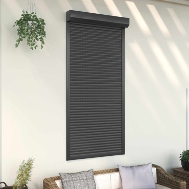 vidaXL Ρολό εισόδου Ανθρακί 100 x 210 cm Αλουμίνιο και Πολυουρεθάνη