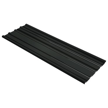 vidaXL Πάνελ οροφής 12 τμχ. Ανθρακί 129 x 45 εκ. Γαλβανισμένος χάλυβας