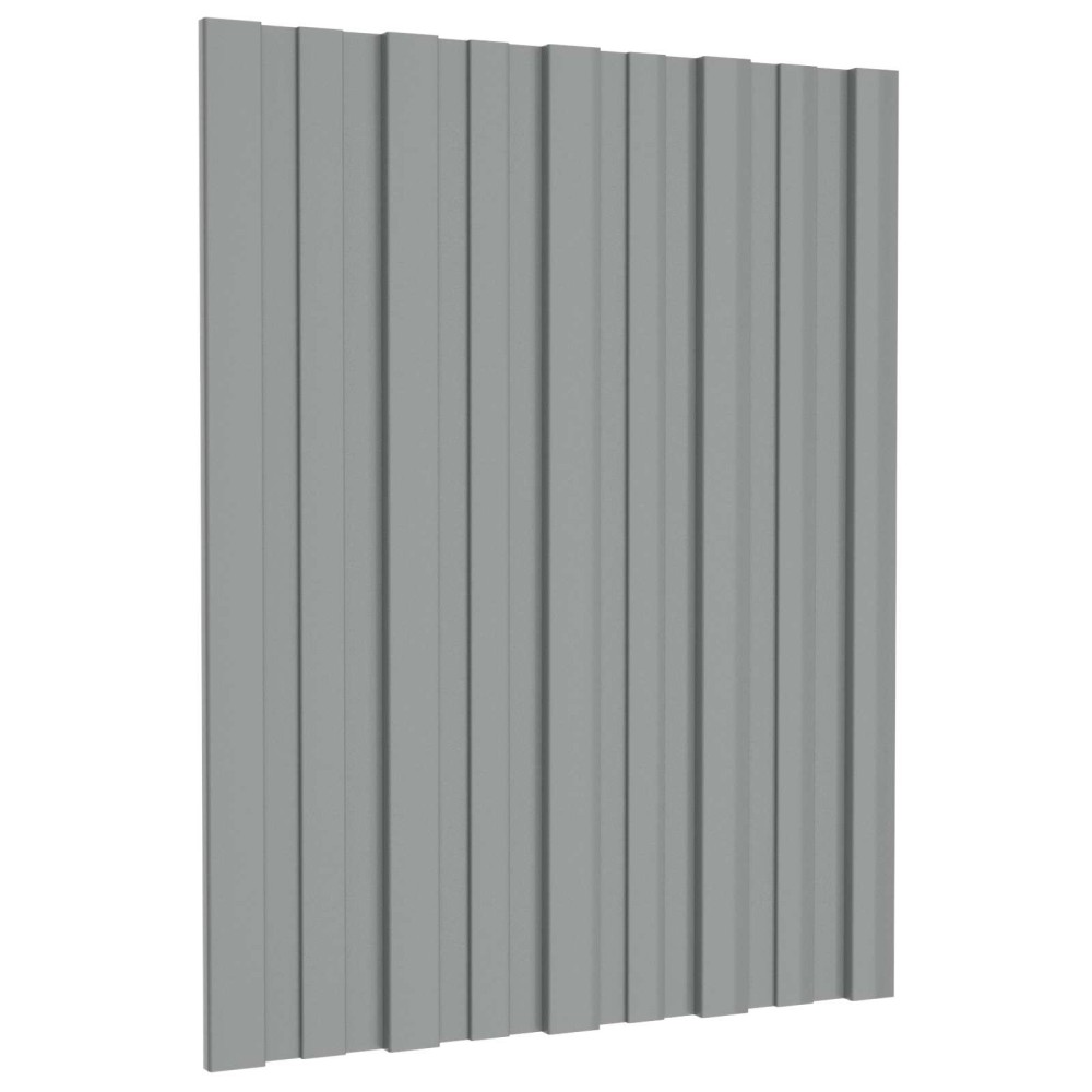 vidaXL Πάνελ οροφής 36 τμχ. Γκρι 60 x 45 cm Γαλβανισμένος χάλυβας