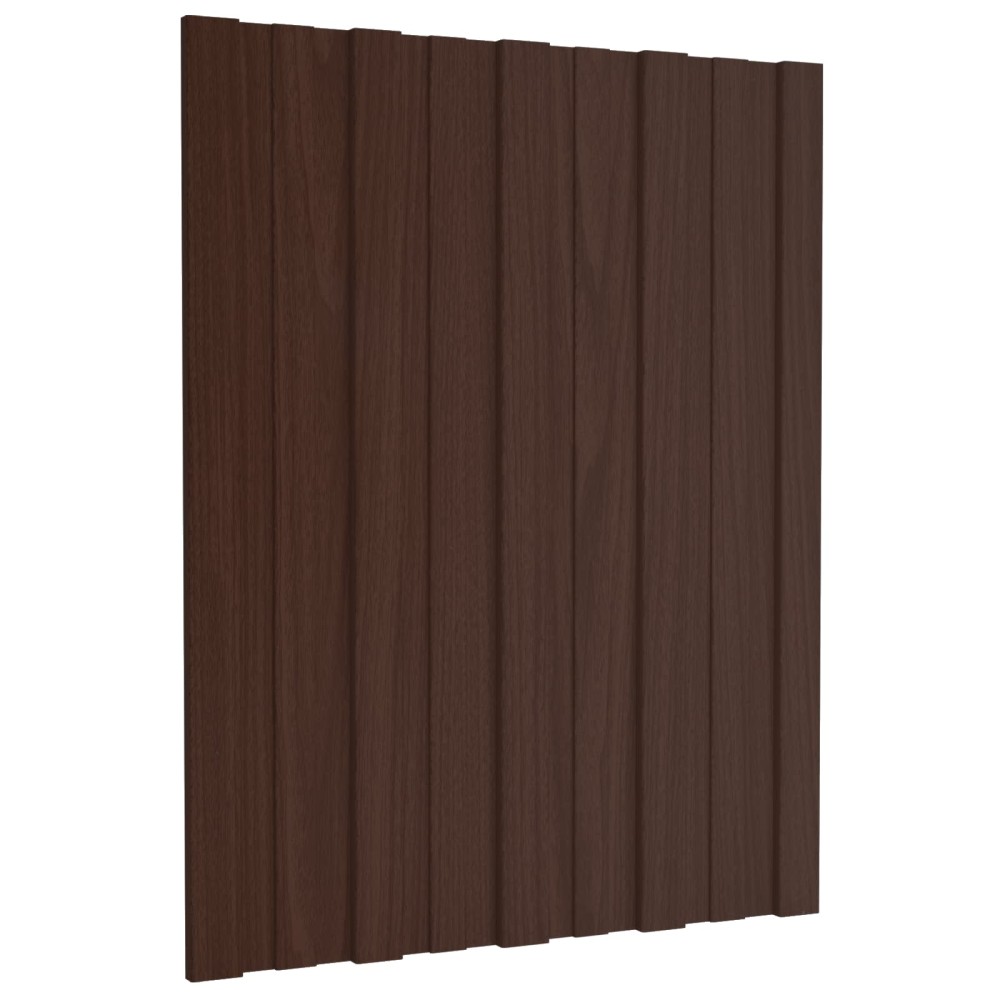 vidaXL Πάνελ οροφής 36 τμχ. Καφέ 60 x 45 cm Γαλβανισμένος χάλυβας