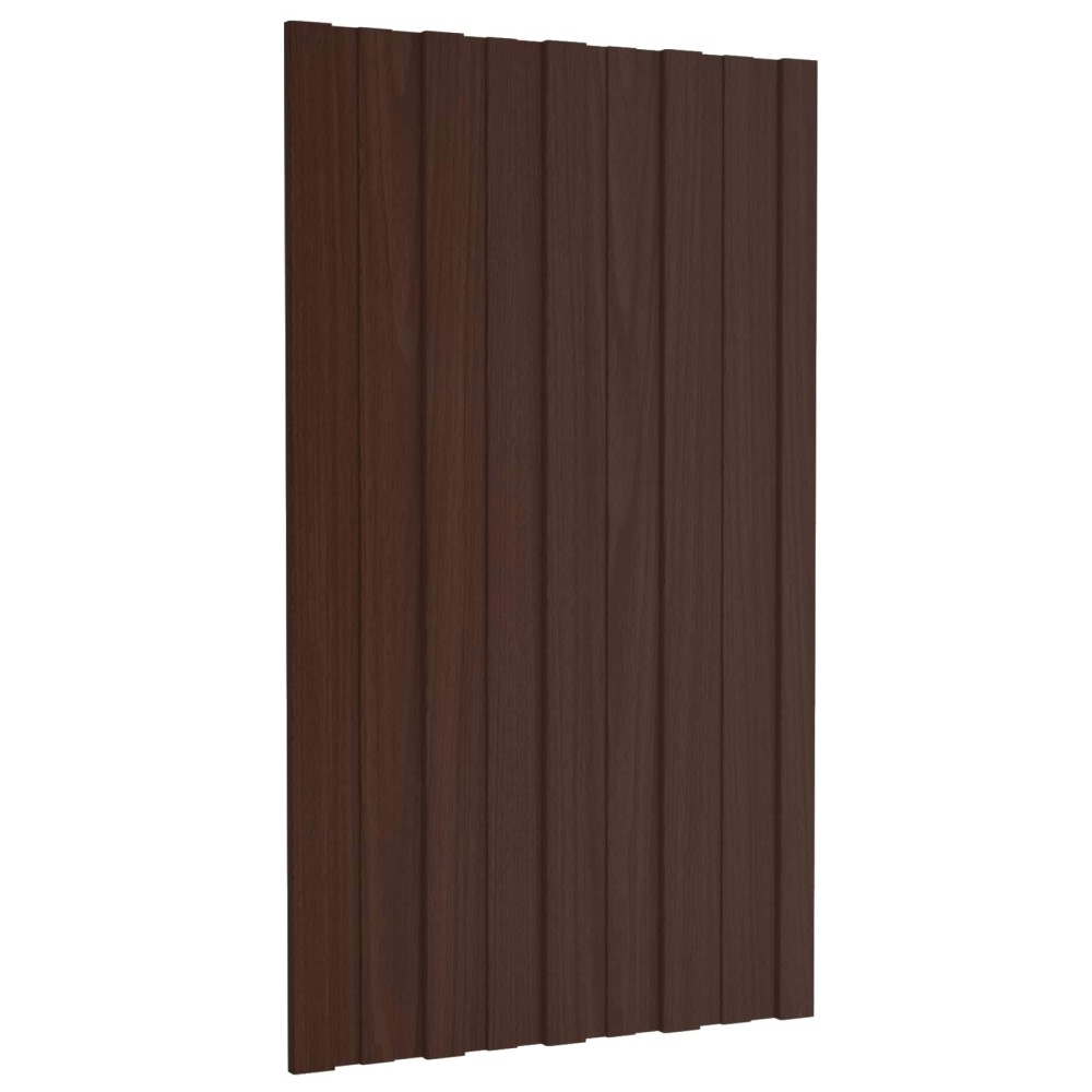vidaXL Πάνελ οροφής 36 τμχ. Καφέ 80 x 45 cm Γαλβανισμένος χάλυβας