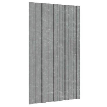 vidaXL Πάνελ οροφής 36 τμχ. Ασημί 80 x 45 cm Γαλβανισμένος χάλυβας