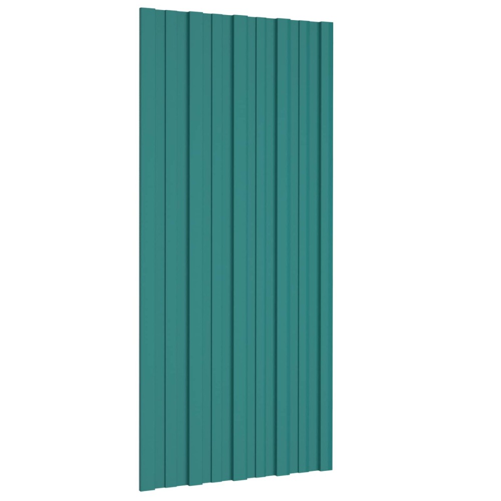 vidaXL Πάνελ οροφής 36 τμχ. Πράσινο 100 x 45 cm Γαλβανισμένος χάλυβας