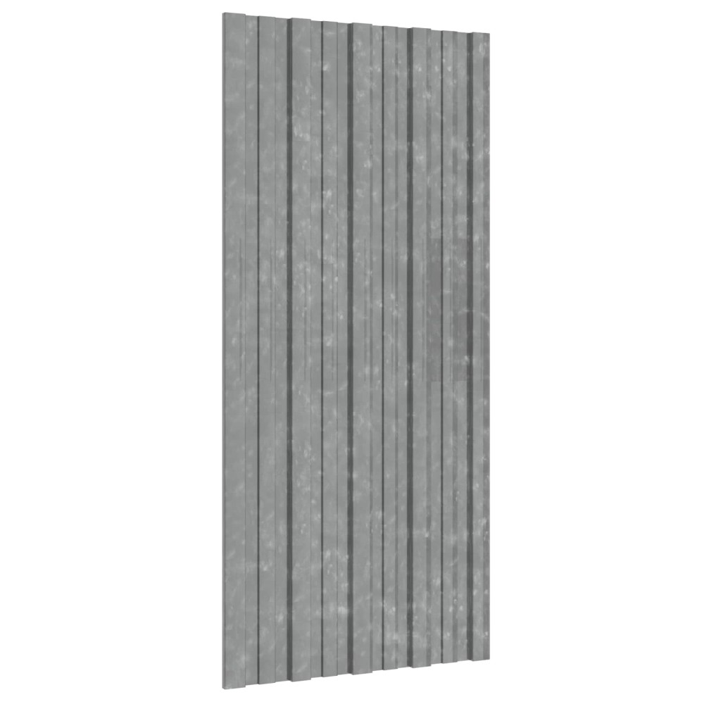 vidaXL Πάνελ οροφής 12 τμχ. Ασημί 100 x 45 cm Γαλβανισμένος χάλυβας