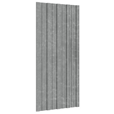 vidaXL Πάνελ οροφής 12 τμχ. Ασημί 100 x 45 cm Γαλβανισμένος χάλυβας