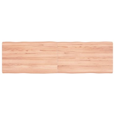 vidaXL Επιφ Τραπεζιού Αν Καφέ 140x40x(2-4)cm Ακατέργ. Μασίφ Ξύλο Δρυός 1 τεμ.