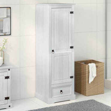 vidaXL Ντουλάπες με ράφι Λευκό 55x50x170cm Στερεά ξυλεία πεύκου