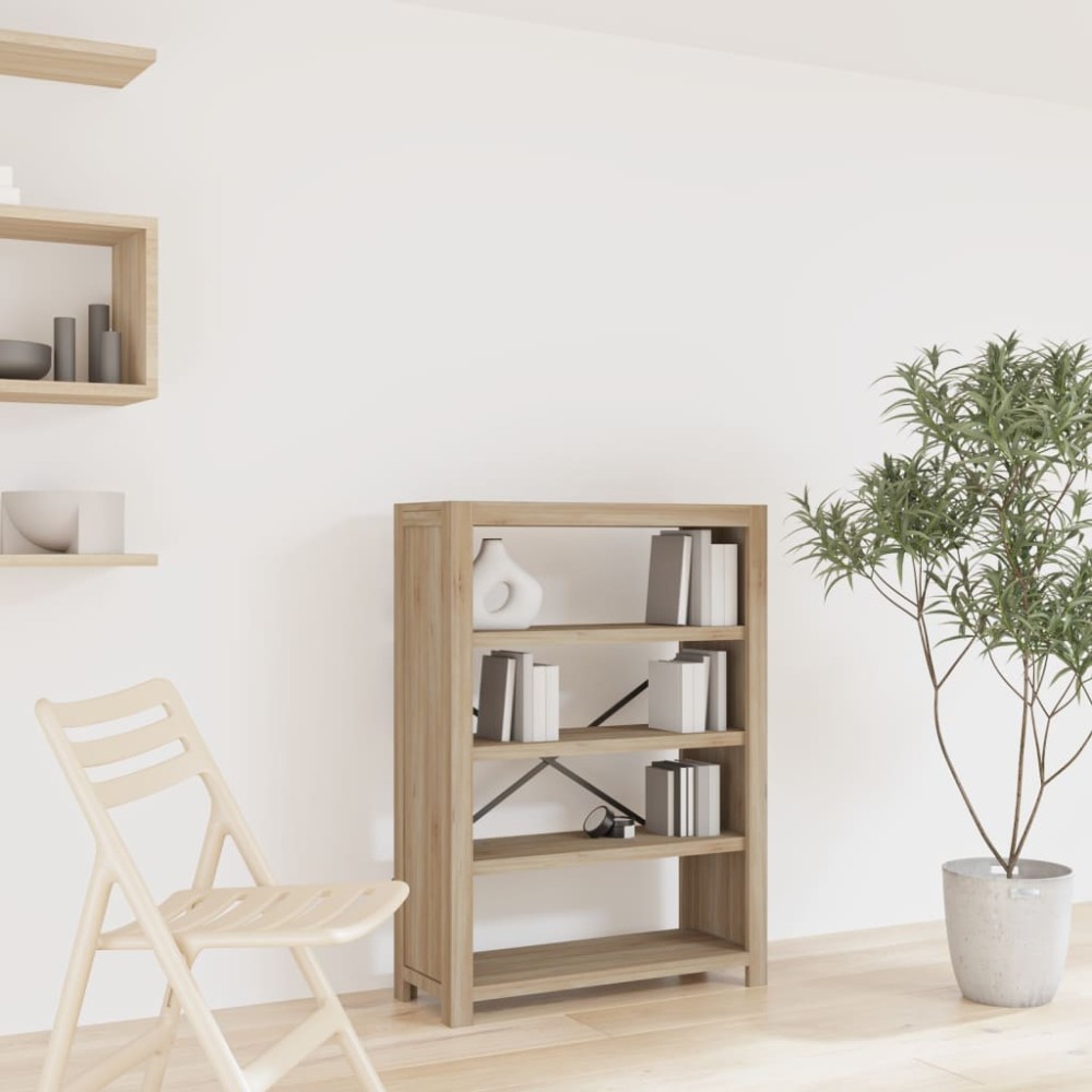vidaXL Βιβλιοθήκη με 4 Επίπεδα 80x30x110cm Μασίφ Ξύλο Ακακίας 1 τεμ.