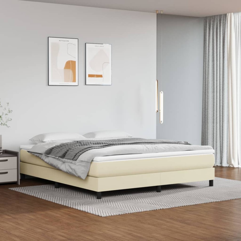 vidaXL Στρώμα με Pocket Springs Μεσαίας Σκληρότητας Κρεμ 180x200x20cm Συνθετικό Δέρμα 1 τεμ. - Διπλό vidaXL Στρώμα με Pocket Springs Μεσαίας Σκληρότητας Κρεμ 180x200x20cm Συνθετικό Δέρμα 1 τεμ. - Διπλό