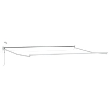 vidaXL Electric Awning Frame with LED and Wind Sensor 4,5 x 3 m Λευκό