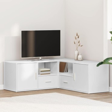 vidaXL Ντουλάπι Γωνιακό Λευκό 200x40x45cm από Επεξ. Ξύλο 1 τεμ.