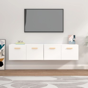 vidaXL Ντουλάπια Τοίχου 2 τεμ. Λευκά 80x35x36,5cm Επεξ. Ξύλο