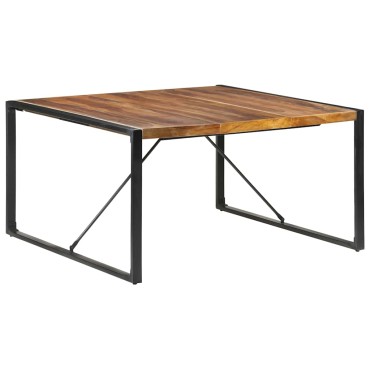 vidaXL Τραπεζαρία 140x140x75cm από Μασίφ Ξύλο 1 τεμ.