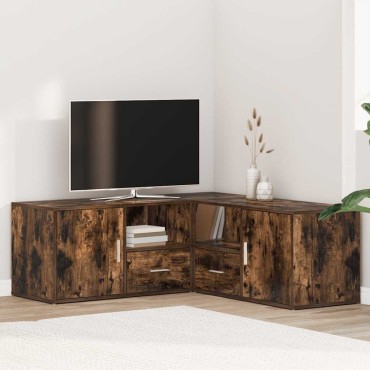 vidaXL Γωνιακό Έπιπλο Καπνιστή δρυς 200x40x45cm από Επεξεργ. Ξύλο 1 τεμ.