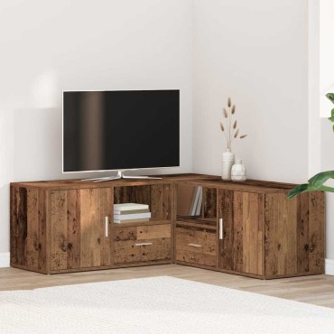 vidaXL Ντουλάπι Γωνιακό Όψη Παλαιού Ξύλου 200x40x45cm από Επεξ. Ξύλο 1 τεμ.