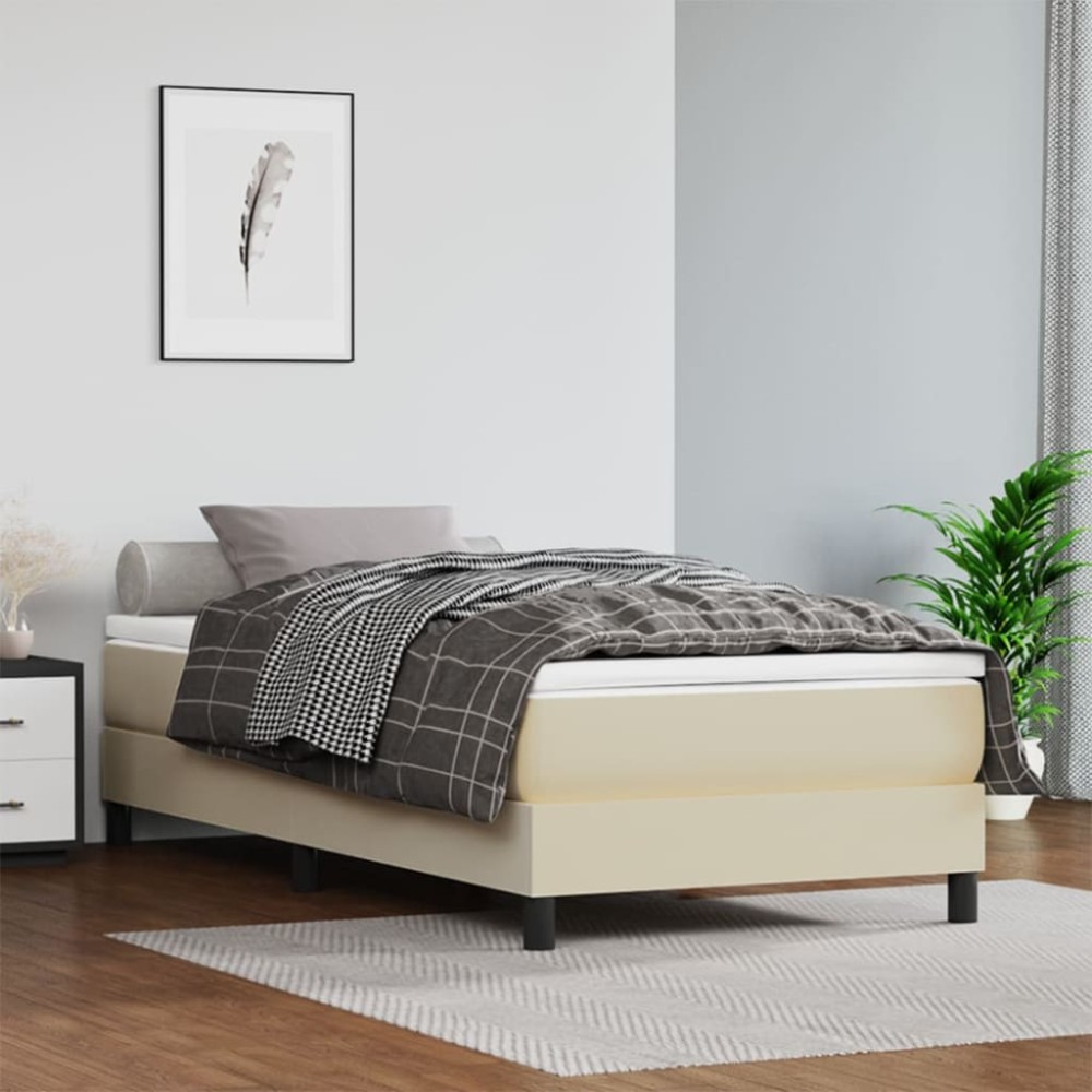 vidaXL Στρώμα με Pocket Springs Μεσαίας Σκληρότητας Κρεμ 80x200x20cm Συνθετικό Δέρμα 1 τεμ. - Μονό vidaXL Στρώμα με Pocket Springs Μεσαίας Σκληρότητας Κρεμ 80x200x20cm Συνθετικό Δέρμα 1 τεμ. - Μονό