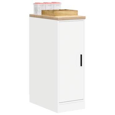 vidaXL ντουλάπι αποθήκευσης γκαράζ Λευκό 30x51x85 εκ μασίφ ξύλο πεύκο