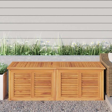 vidaXL Μπαούλο Αποθήκευσης Κήπου με Τσάντα 150x50x55cm Μασίφ Ξύλο Teak 1 τεμ.
